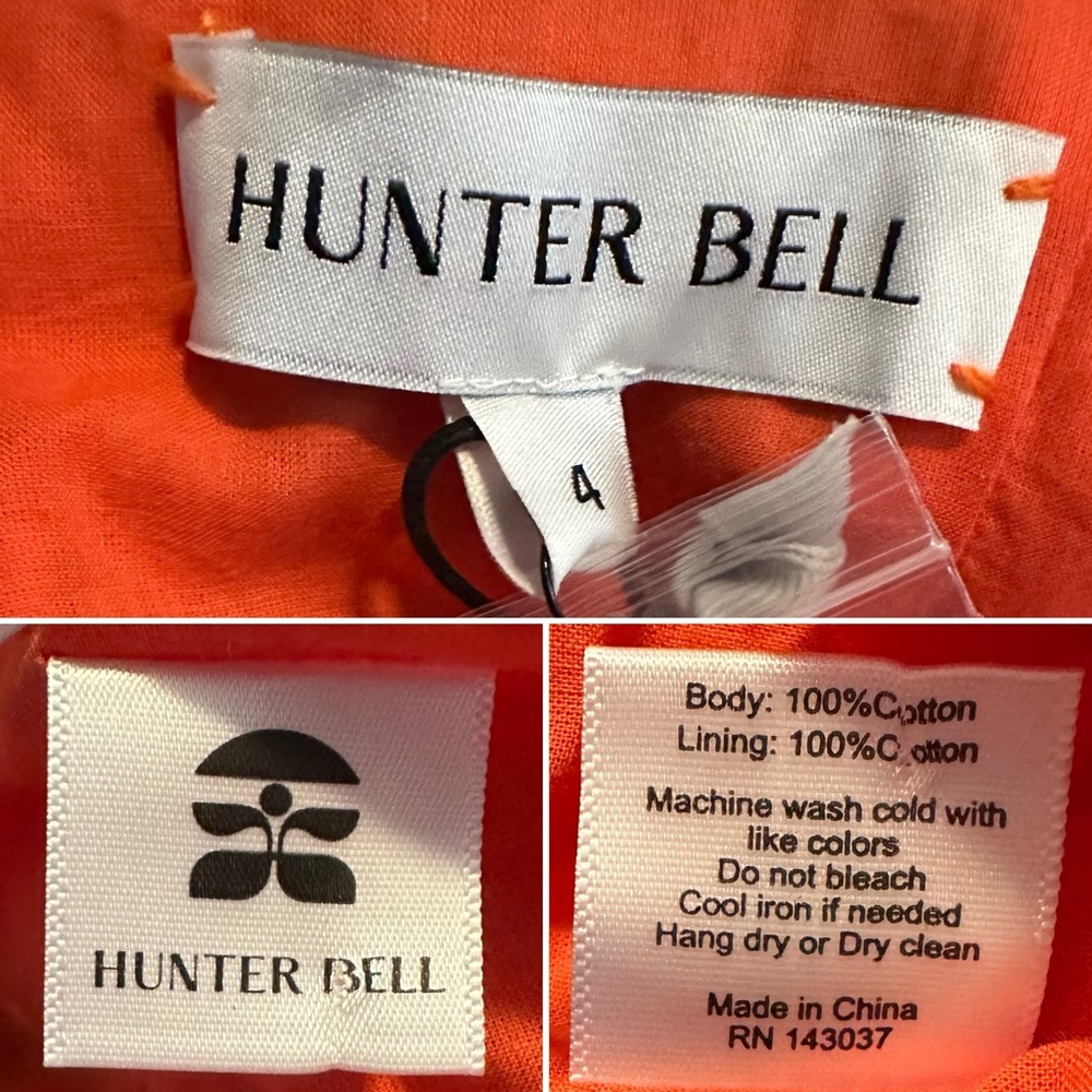 Hunter Bell Eileen Mini Dress in Herring Red Size 4 NWT - Picture 7 of 15